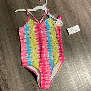Penelope Mack Baby Girls' 1-Piece Tie-Dye Hearts Swimsuit